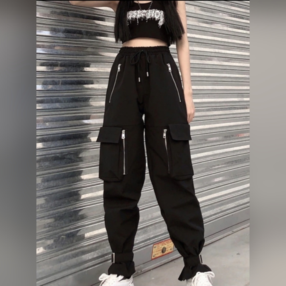 Sporty Hip-hop Outdoor Loose Jogger Tactical Cargo Pants
